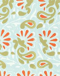 RAMPURA WATER BLUE by  Schumacher Wallpaper 