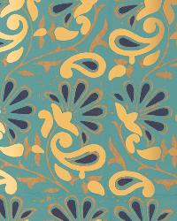 RAMPURA TURQUOISE by  Schumacher Wallpaper 