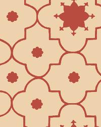 TAJ TRELLIS POMEGRANATE by  Schumacher Wallpaper 