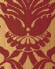 Schumacher Wallpaper FIORELLA DAMASK RED ON GOLD
