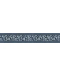 Carved Floral Border Blue by   