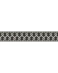 Scalloped Ribbon Border Black by   