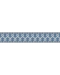 Scalloped Ribbon Border Blue by   