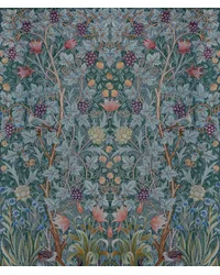 Vine Embroidery Teal by   