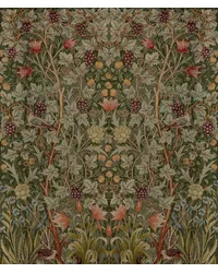 Vine Embroidery Dark Green by   