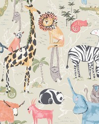Safari Animals Beige by   