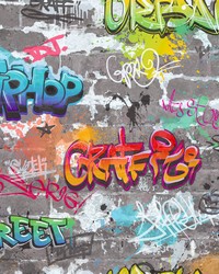 Graffiti Wall Multicolor by   