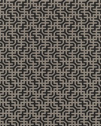 Dynastic Lattice Wallpaper Black by   