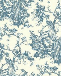 Exotic Plumes Wallpaper blue white by   