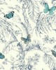 York Wallcovering Papillon Wallpaper blue/white