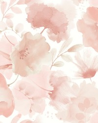 Blush Watercolor Bouquet Wallpaper by   
