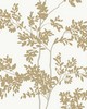 York Wallcovering Lunaria Silhouette White & Gold