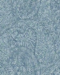 Kashmir Dreams Paisley Wallpaper Blue by   