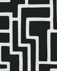 Graphic Polyomino Wallpaper Black White by  Kast 