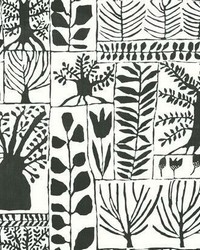 Primitive Trees Wallpaper Black White by   