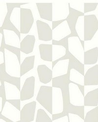 Primitive Vines Wallpaper White Cream by  Carey Lind 