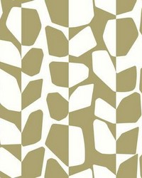 Primitive Vines Wallpaper Metallic Gold by  Carey Lind 