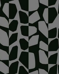 Primitive Vines Wallpaper Metallic Black by   