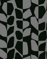 Primitive Vines Wallpaper Metallic Black by  Carey Lind 