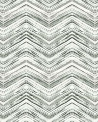 Petite Watercolor Chevron Wallpaper Black White by  Kast 