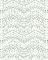 Petite Watercolor Chevron Wallpaper White Gray by  Warner 