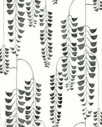 Deco Wisteria Wallpaper Black Metallic by  Carey Lind 