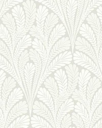 Shell Damask Wallpaper Cream Pearl by   