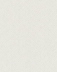 Grecian Geometric Wallpaper Pearl White by   