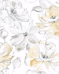 Floral Dreams Wallpaper Yellow by   