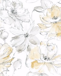 Floral Dreams Wallpaper Yellow by   