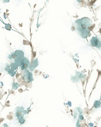 Charm Wallpaper Teal Browns Blues by   