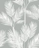 York Wallcovering King Palm Silhouette Wallpaper Gray