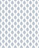 York Wallcovering French Scallop Wallpaper Blue