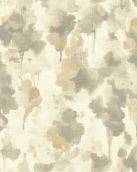 Mirage Wallpaper white  light taupe  dark taupe  gold by  Alexander Henry 