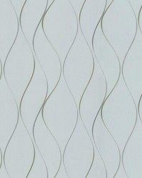 Wavy Stripe Wallpaper Light Blue by  Lee Jofa 