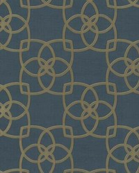Serendipity Wallpaper Navy by  Lee Jofa 