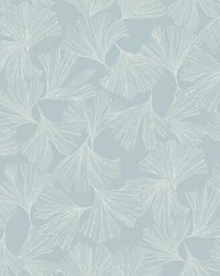 Ginkgo Toss Wallpaper Blue by   