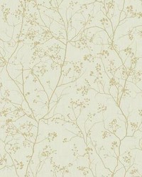 Luminous Branches Wallpaper Cream Gold by   