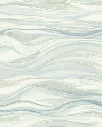 Currents Wallpaper Mural Blue by  York Wallcovering 