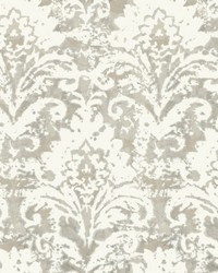 Velvet Crush Damask Soft Neutral & Pearl by   