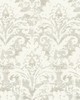 York Wallcovering Velvet Crush Damask Cream & Pearl