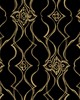 York Wallcovering Pirouette Black & Gold