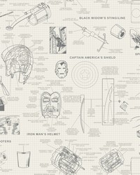 Marvels Heroes Schematics Wallpaper Cream by   