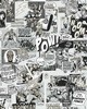 York Wallcovering Marvel Comics Pow! Wallpaper Black/White