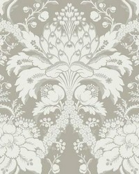 French Artichoke Dam Wallpaper Beige by   