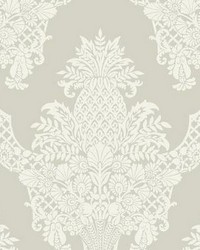 Pineapple Plantation Wallpaper Taupe by   
