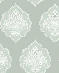 Signet Medallion Dam Wallpaper Green by   