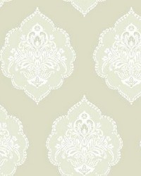 Signet Medallion Dam Wallpaper Beige by   