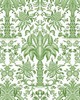 York Wallcovering Palmetto Palm Damask Wallpaper Green
