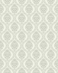 Petite Ogee Wallpaper Taupe by   